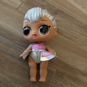 LOL Surprise BB Big Baby Kitty Queen 11" Doll Silver Sparkly Hair